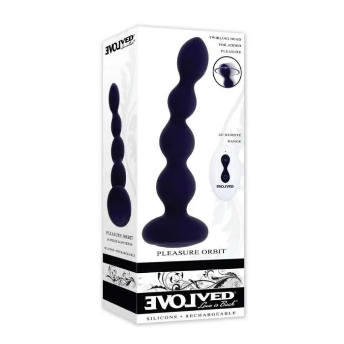 Evolved Novelties Female Sex Toys Evolved Pleasure Orbit Remote Control Twirling Vibrating Bulbed Shaft 100 Combinations Waterproof