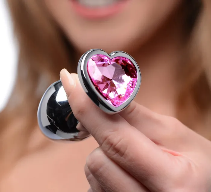 Anal Booty Sparks Pink Heart Anal Plug Set