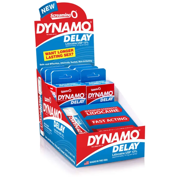 Dynamo Delay Spray 6 Count Display Screaming O Vibrators