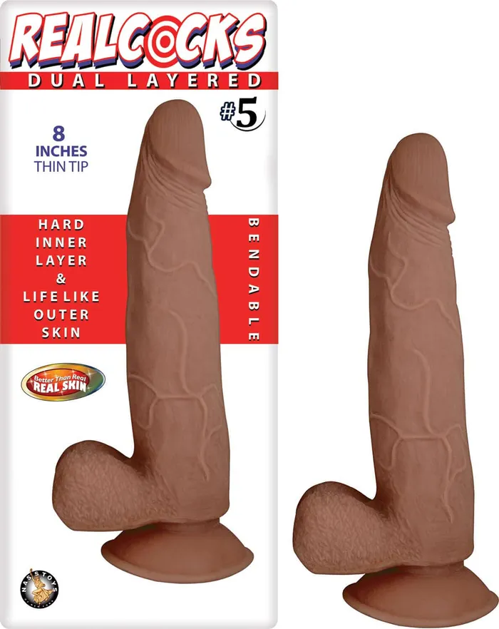 Nasstoys Realcocks Dual Layered 5 Brown Female Sex Toys
