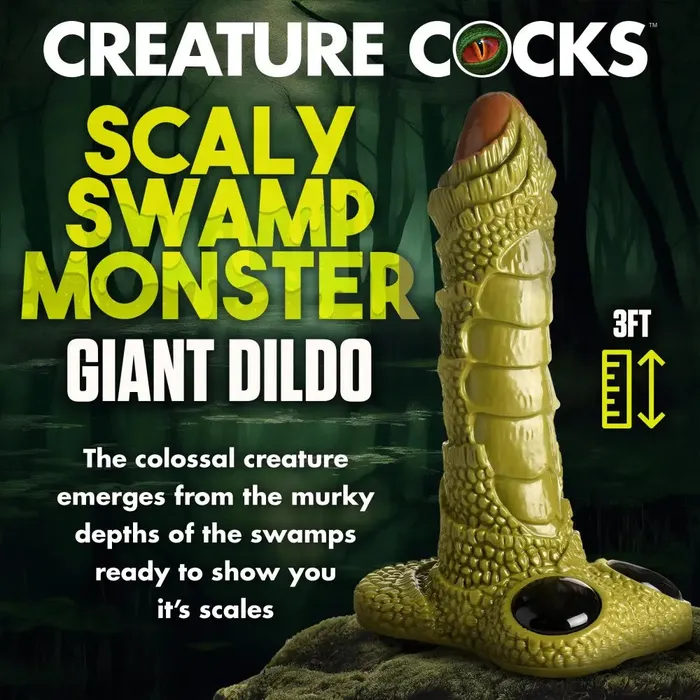 Scaly Swamp Monster 3 Foot Giant Dildo Creature Cocks Dildos