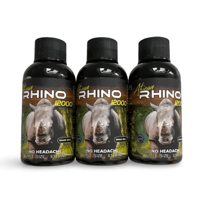 Vibrators African Rhino Shots 12000 3 X 2 Oz Bottles Enhance Time Size Stamina Rhino Vibrators African Rhino Shots 12000 3 X 2 Oz Bottles Enhance Time Size Stamina Rhino