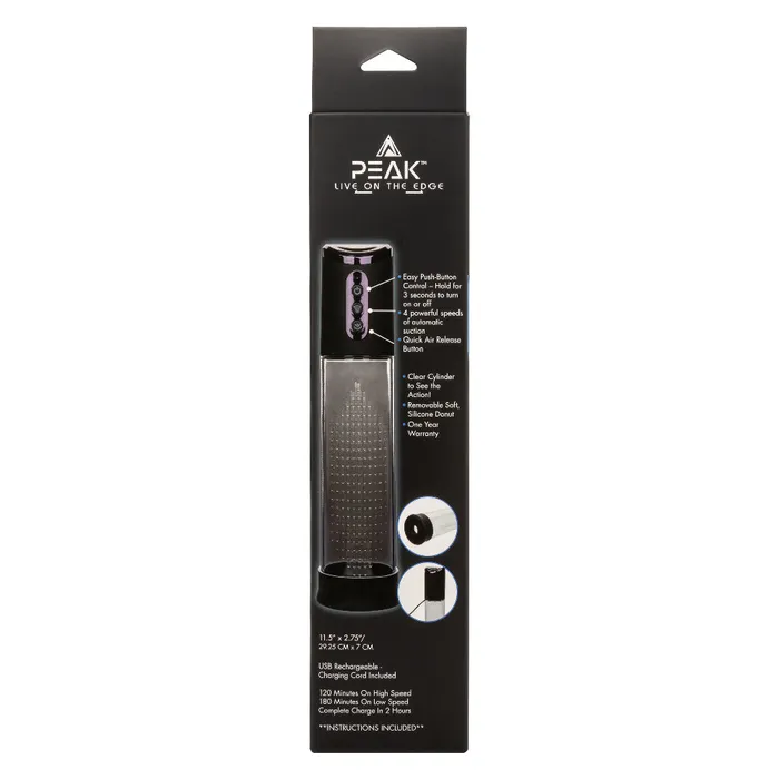 Anal CalExotics Peak Rechargeable Pump Blackclear Anal CalExotics Peak Rechargeable Pump Blackclear