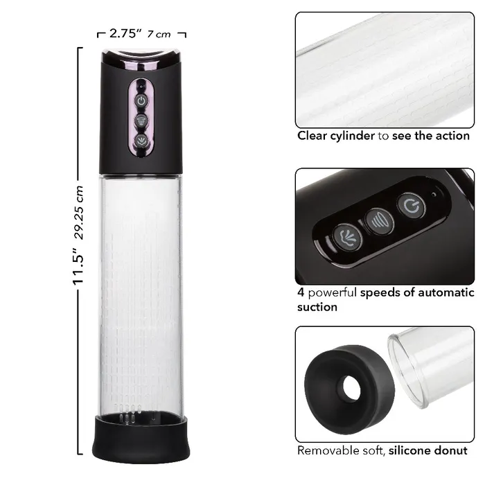Anal CalExotics Peak Rechargeable Pump Blackclear Anal CalExotics Peak Rechargeable Pump Blackclear