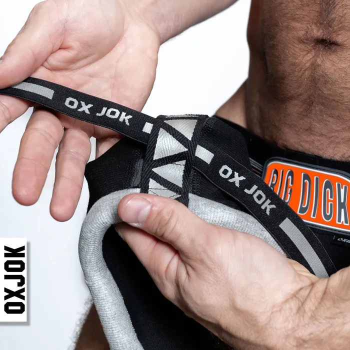 OXJok Anal Bulger the Big Pouch Jock Black Iron Small OXJok Anal Bulger the Big Pouch Jock Black Iron Small