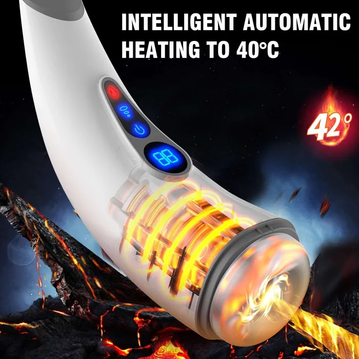 lurevibe Male Sex Toys 007 PRO 9Frequency Suction 9Frequency Vibration Heating and SoundEnabled Male Masturbator