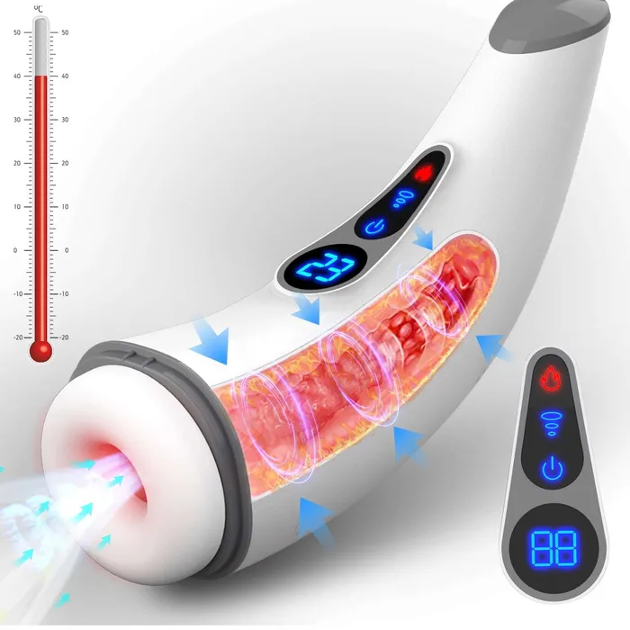 lurevibe Male Sex Toys 007 PRO 9Frequency Suction 9Frequency Vibration Heating and SoundEnabled Male Masturbator