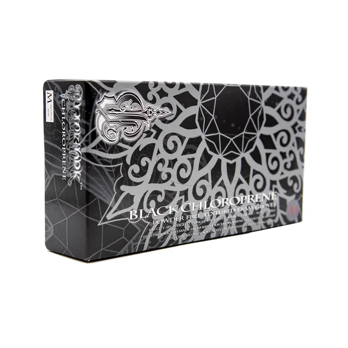 Anal Blackwork Blackwork Chloroprene Black Disposable Medical Grade Gloves Box of 100 Anal Blackwork Blackwork Chloroprene Black Disposable Medical Grade Gloves Box of 100