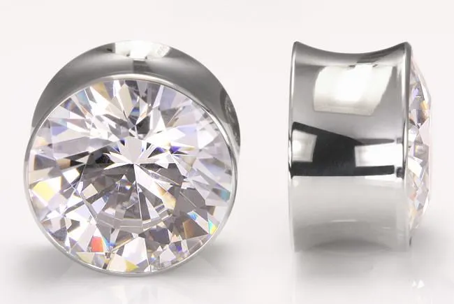 Anal Double Flare Stainless Steel Bling Plug Price Per Pair Painful Pleasures