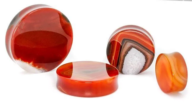 Anal Painful Pleasures Red Agate Stone Plug Price Per 1