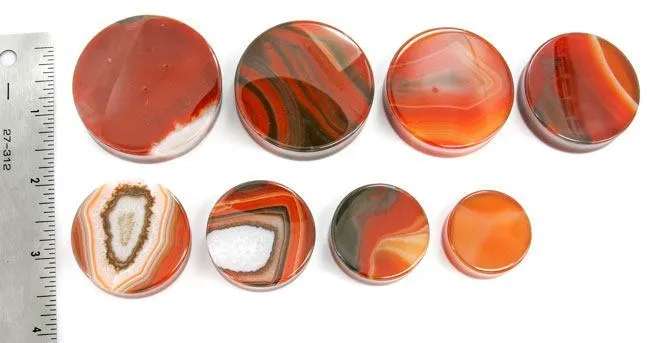 Anal Painful Pleasures Red Agate Stone Plug Price Per 1