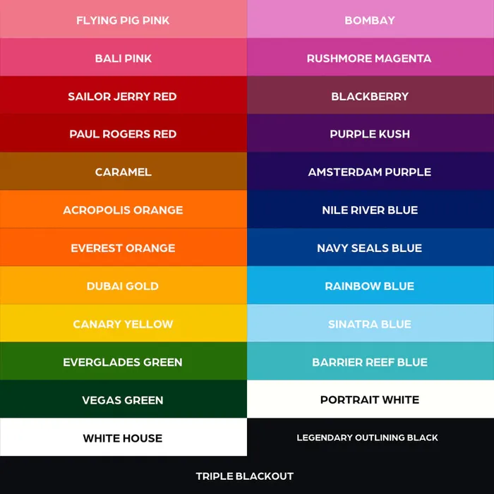 Anal World Famous World Famous 25 color bottle set 1oz