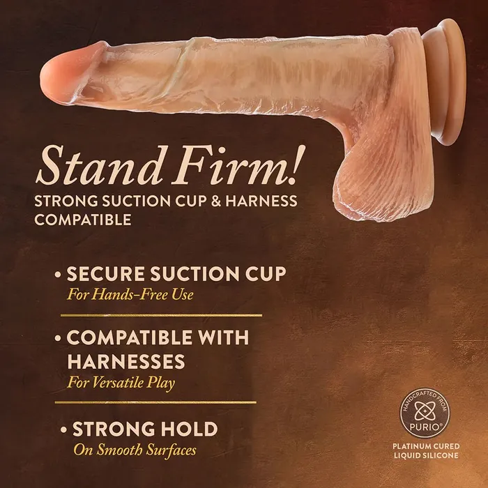DaVinci Ultra Realistic 8 Inch Silicone Dildo with Sliding Foreskin Caramel Blush Female Sex Toys