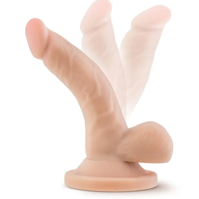 Dildos Blush Dr Skin 4 Inch Mini Cock Dildo with Balls Vanilla for Beginners