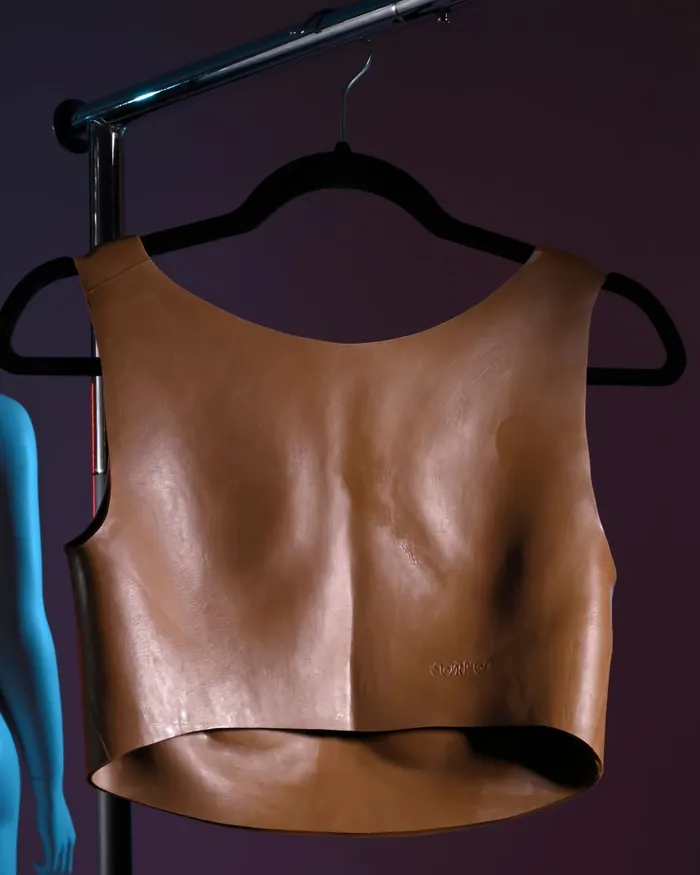 Gender X Wearable Silicone C Cup Breasts Chocolate Evolved Novelties Anal