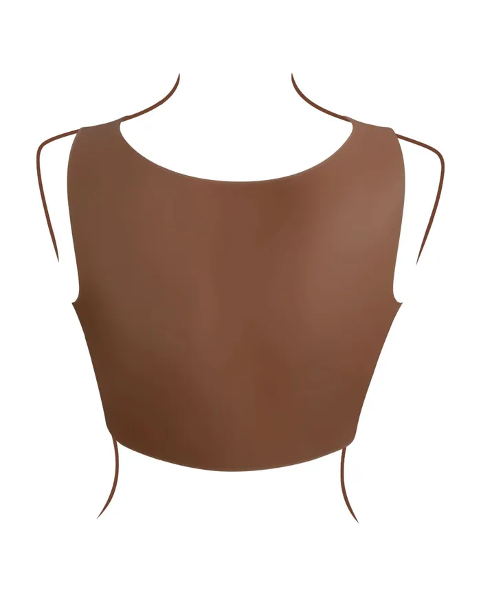 Gender X Wearable Silicone C Cup Breasts Chocolate Evolved Novelties Anal