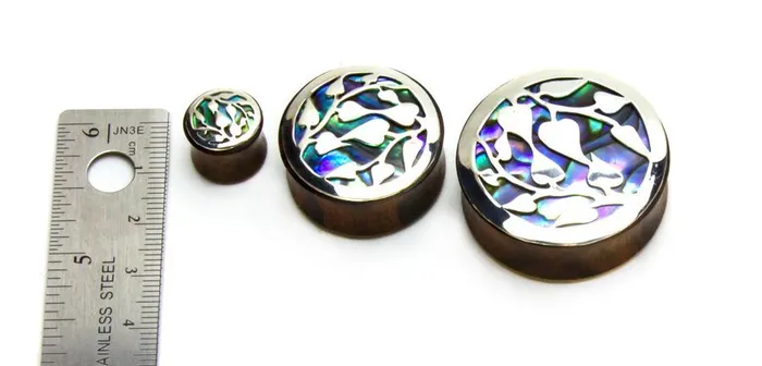 Leaves Negative Space Art Plugs 12mm34mm Price Per 2 Elementals Organics Vibrators