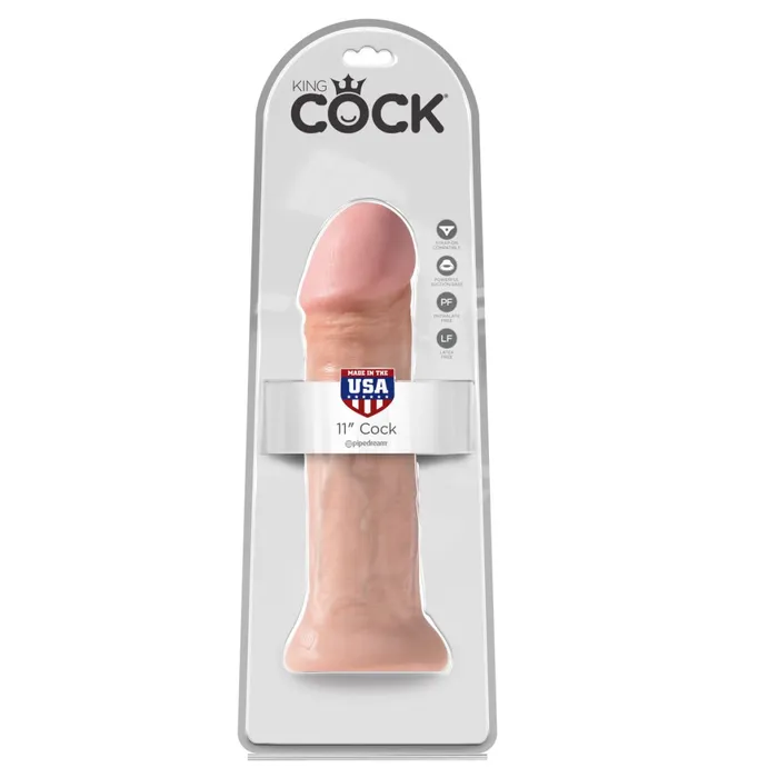 Pipedream Products King Cock 11 Inch Realistic Suction Cup Dildo Vanilla Dildos