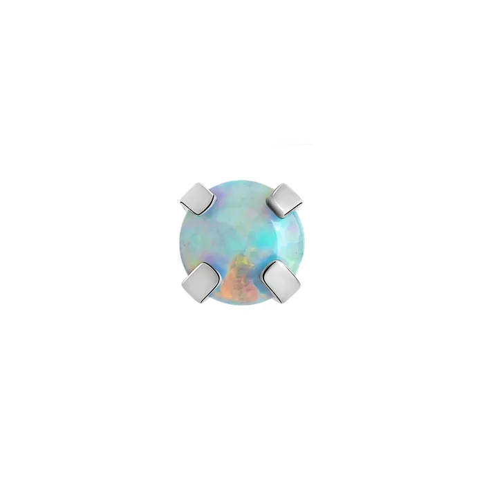 Tilum 14g12g Internally Threaded Square ProngSet 3mm Round Opal Top Price Per 1 Tilum Anal Tilum 14g12g Internally Threaded Square ProngSet 3mm Round Opal Top Price Per 1 Tilum Anal