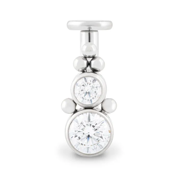 Tilum 14g 38 Internal Jeweled Bubbles Titanium Belly Button Ring Tilum Male Sex Toys