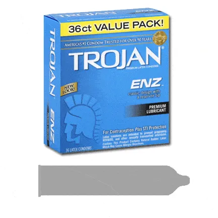 Trojan Vibrators TrojanENZ Lubricated 36 Pk Giant Box