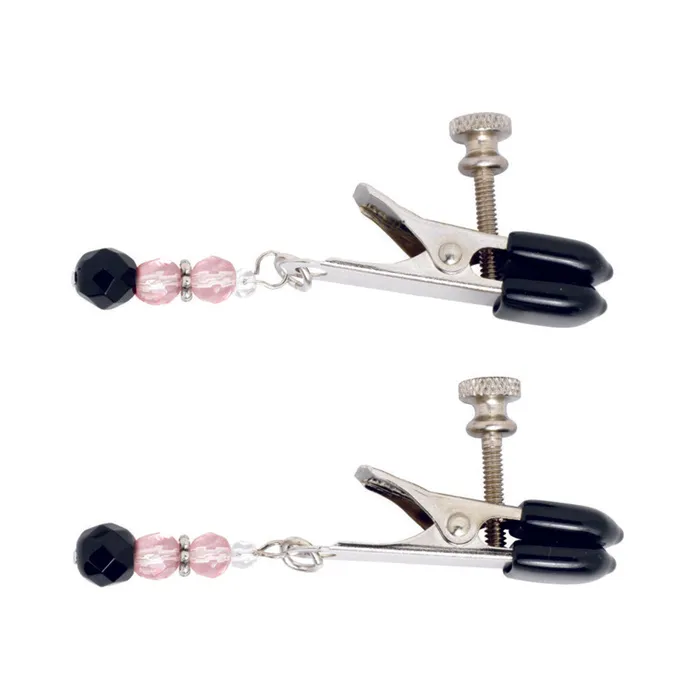 Adjustable Nipple Clamp WPink Beads Fairvillacom Vibrators