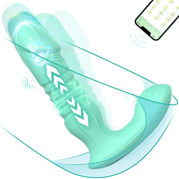 Amovibe Dildo G Spot Vibrator with Thrusting Functions Flexible Design Female Sex Toys