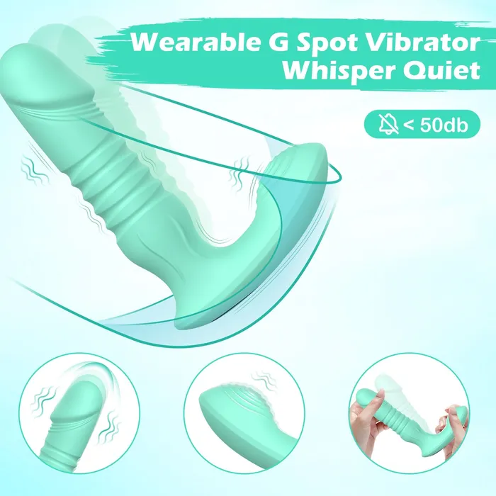 Amovibe Dildo G Spot Vibrator with Thrusting Functions Flexible Design Female Sex Toys