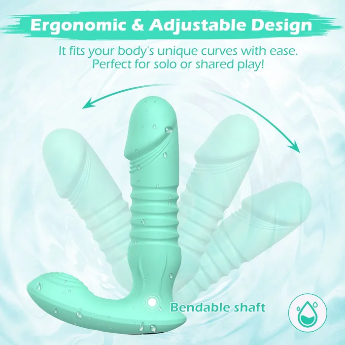Amovibe Dildo G Spot Vibrator with Thrusting Functions Flexible Design Female Sex Toys