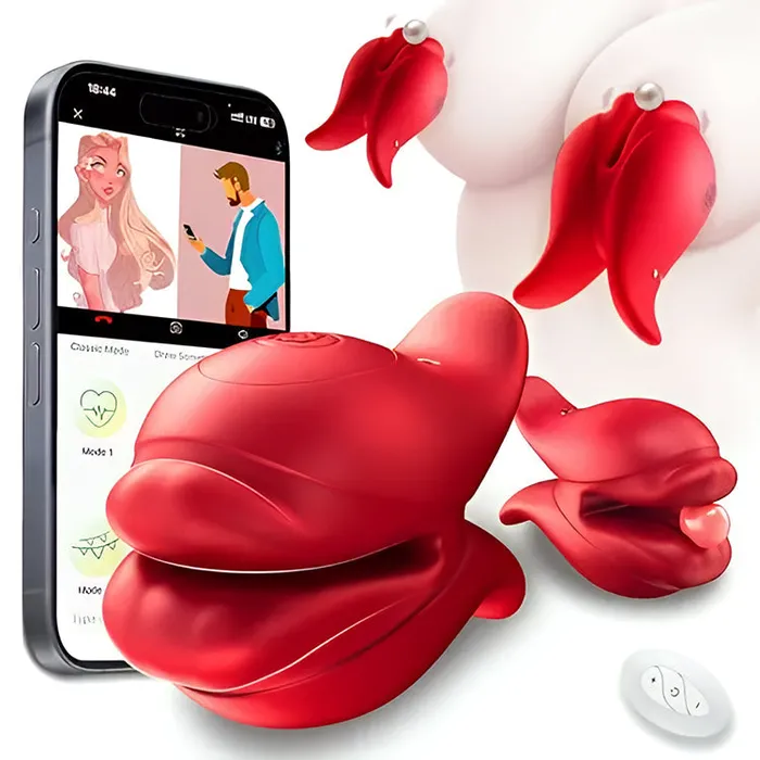 Amovibe EOGKJ AppControlled Nipple Stimulator Couples