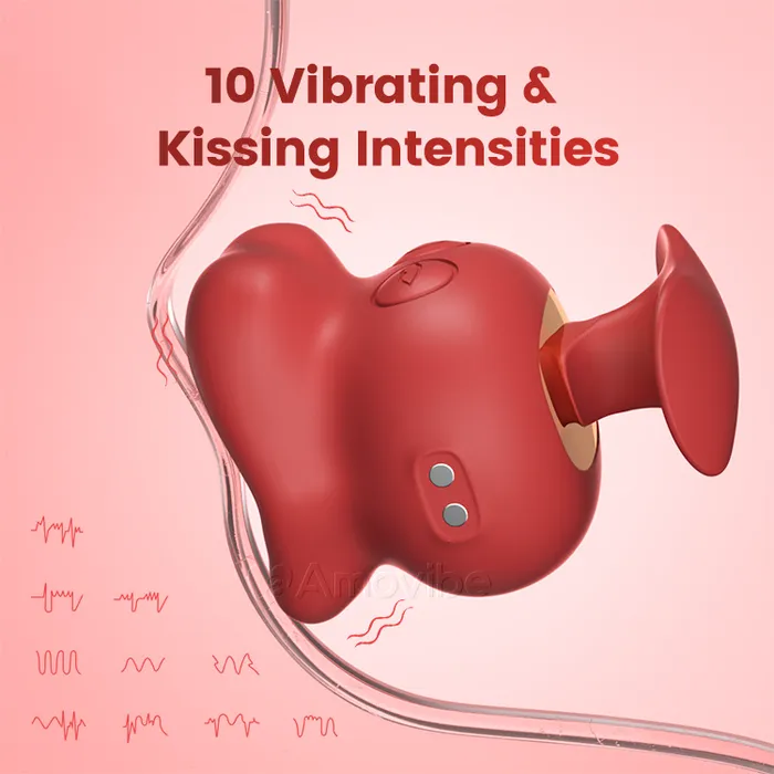 Amovibe Finger Grip Vibrator with 10 Kissing Vibrating Female Sex Toys