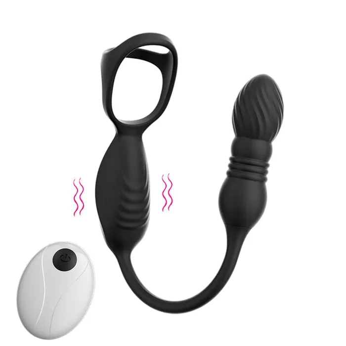 Amovibe Male Sex Toys Remote Thrusting Prostate Massager with 10 Vibrating Functions Amovibe Male Sex Toys Remote Thrusting Prostate Massager with 10 Vibrating Functions