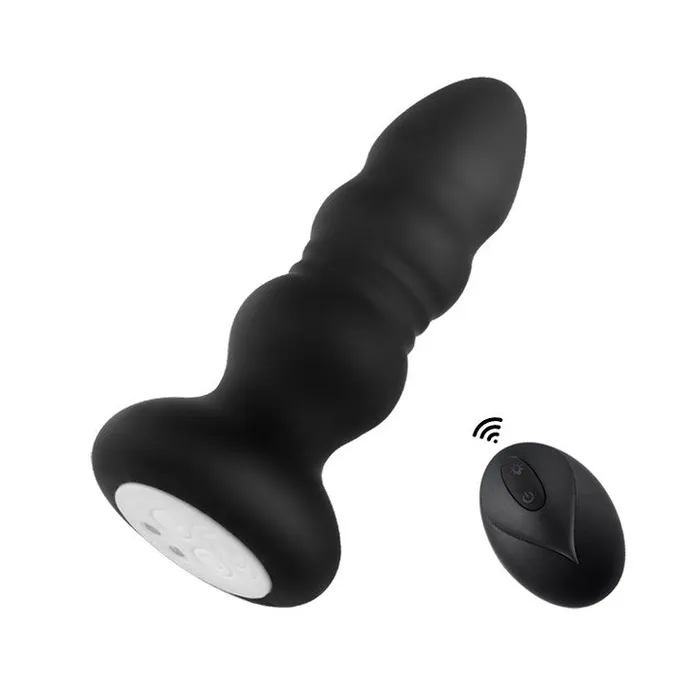 Amovibe Male Sex Toys Vibrating Butt Plug with LED Mode
