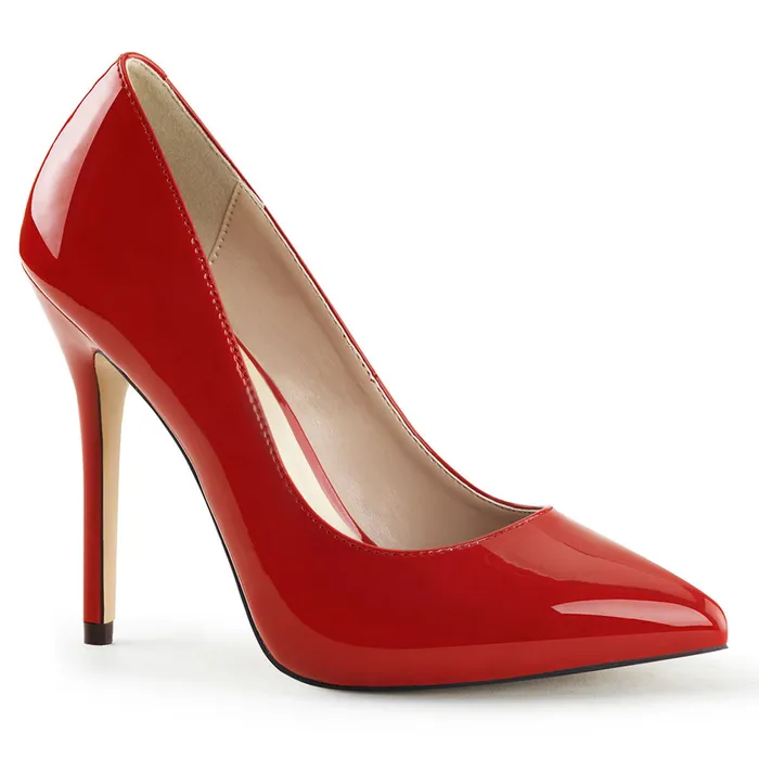 Amuse 20 Classic Pump with 5 inch heel Red Patent ShhhEFW Anal