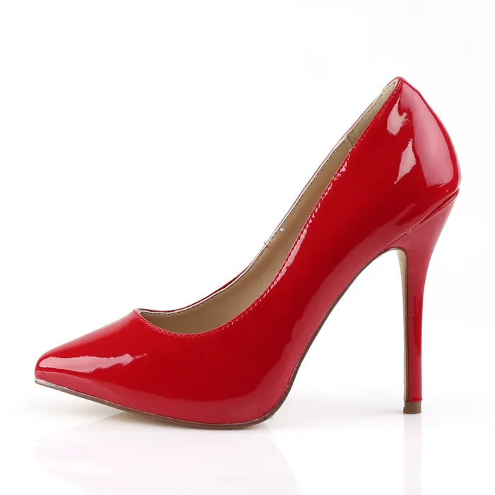 Amuse 20 Classic Pump with 5 inch heel Red Patent ShhhEFW Anal