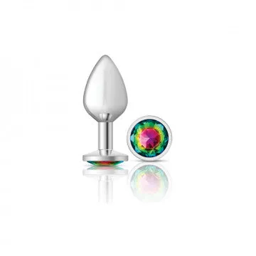 Anal Cheeky Charms Silver Metal Butt Plug Round Rainbow Medium Fairvillacom Anal Cheeky Charms Silver Metal Butt Plug Round Rainbow Medium Fairvillacom