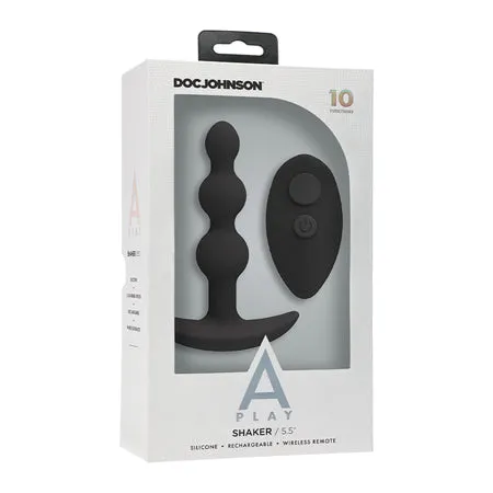 Anal Fairvillacom A Play Shaker Rechargeable Silicone Anal Plug wRemote Black Anal Fairvillacom A Play Shaker Rechargeable Silicone Anal Plug wRemote Black