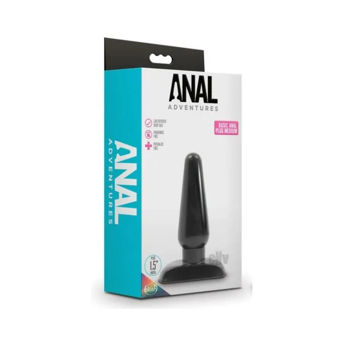 Anal Fairvillacom Blush Anal Adventures Basic Anal Plug Medium Black