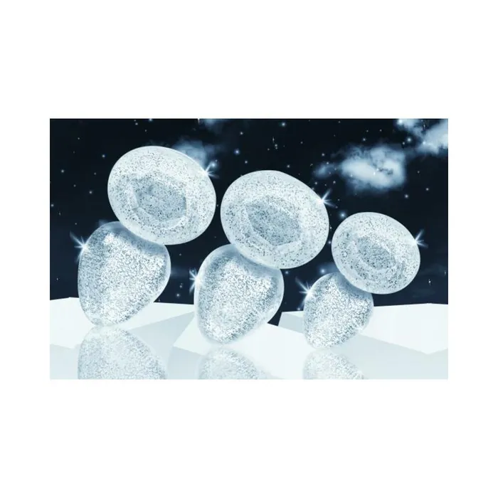 Anal Fairvillacom Glitter Gem Anal Plug Set Silver