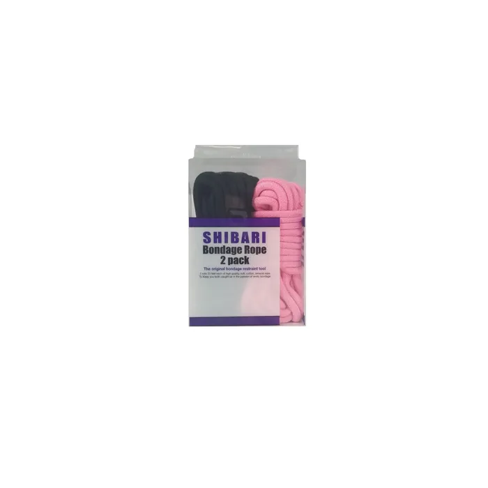Anal Plesur Cotton Shibari Bondage Rope 2 Pack BlackPink Fairvillacom