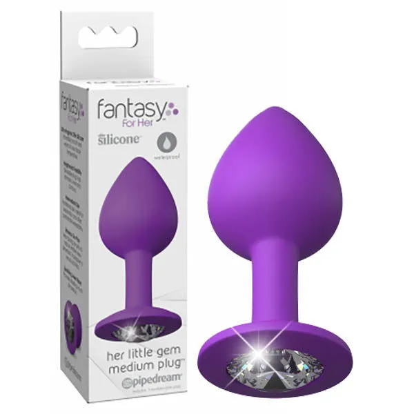 Anal ShhhWndsr Fantasy For Her Little Gem Medium Plug Purple 81 cm Butt Plug With Jewel Base Anal ShhhWndsr Fantasy For Her Little Gem Medium Plug Purple 81 cm Butt Plug With Jewel Base