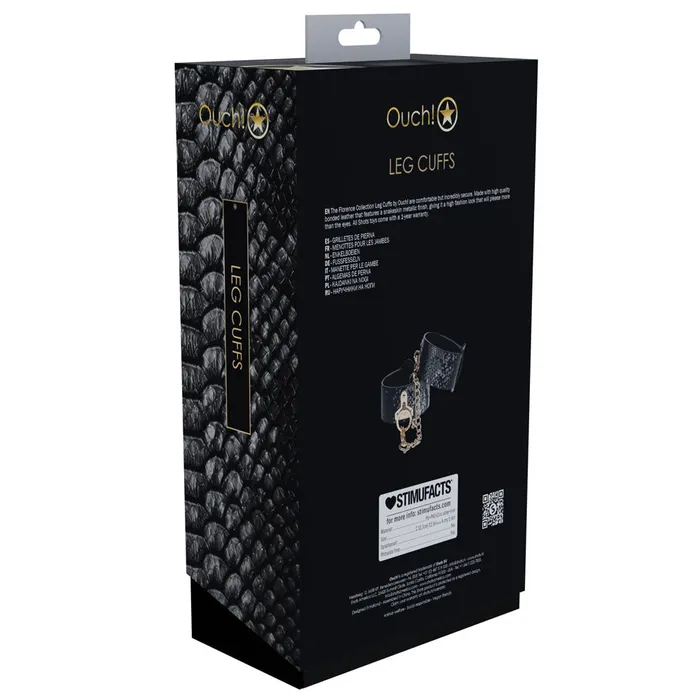 Anal ShhhWndsr OUCH Florence Collection Ankle Cuffs BlackGold Anal ShhhWndsr OUCH Florence Collection Ankle Cuffs BlackGold