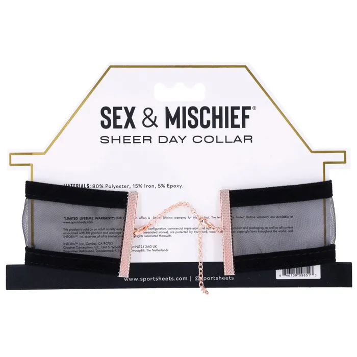 Anal ShhhWndsr Sex Mischief Sheer Day Collar Black Anal ShhhWndsr Sex Mischief Sheer Day Collar Black