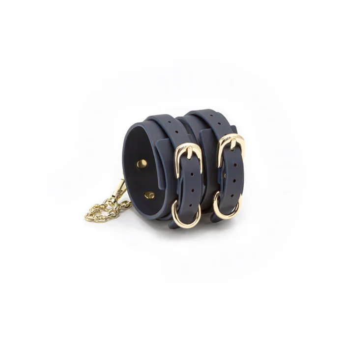 Bondage Couture Vinyl Ankle Cuff Blue Fairvillacom Vibrators