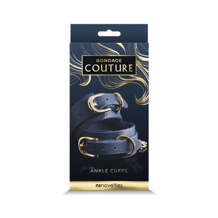 Bondage Couture Vinyl Ankle Cuff Blue Fairvillacom Vibrators