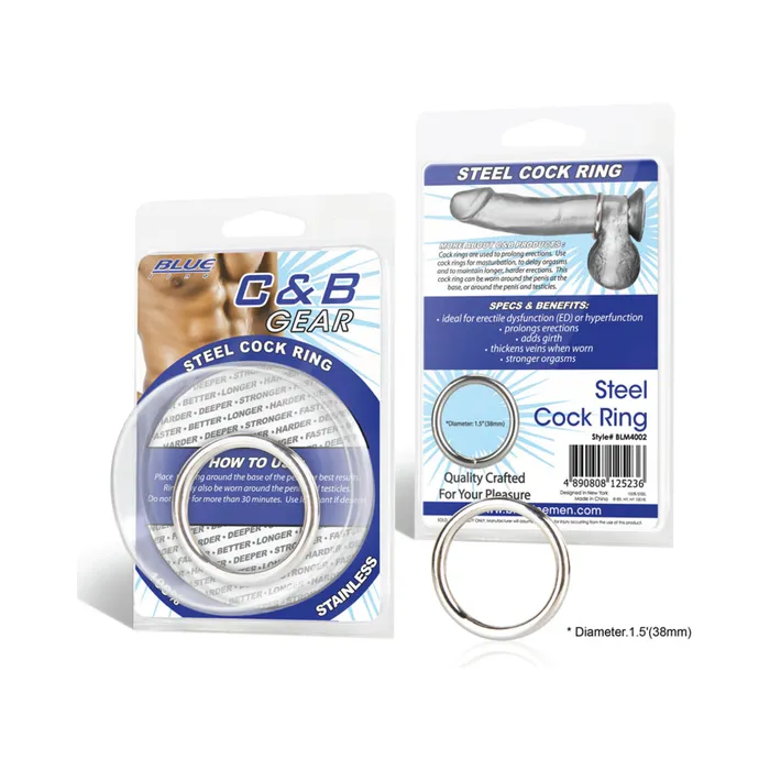 C B Gear Steel Cock Ring 15 inches Fairvillacom Male Sex Toys