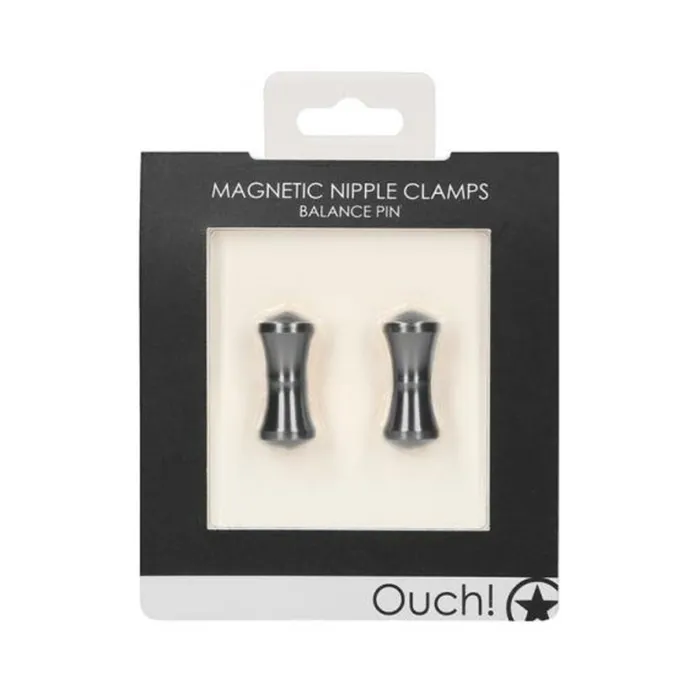 Couples Ouch Magnetic Nipple Clamps Balance Pin Grey Fairvillacom