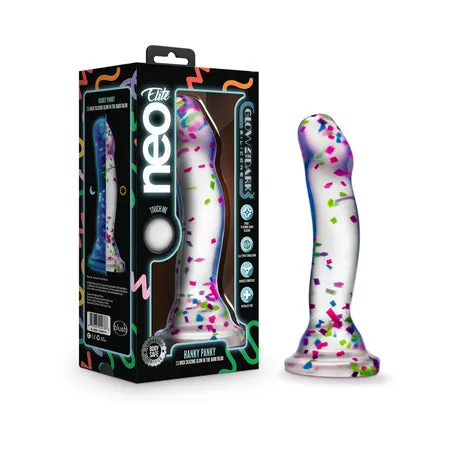 Dildos Blush Neo Elite Hanky Panky 7 Confetti Dildo Glow in the Dark Fairvillacom