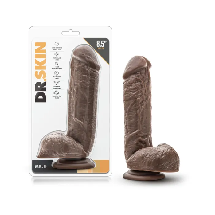 Dildos Dr Skin Mr D 85 Inch Dildo Chocolate Fairvillacom