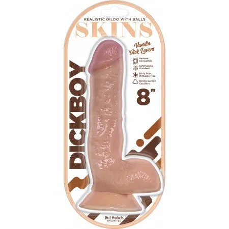 Dildos Fairvillacom Dickboy Skins Dildo With Balls 8 Inch Vanilla Dick Lover